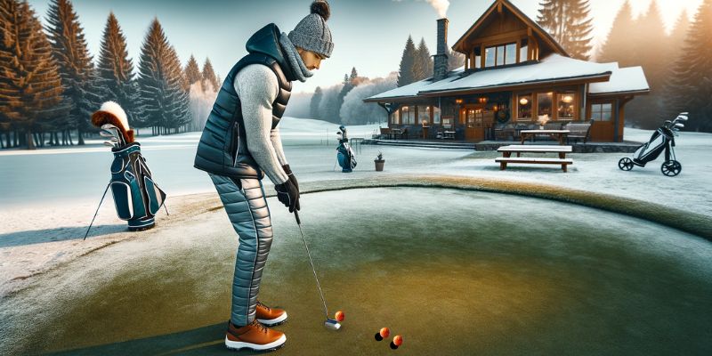 Winter Golfing Essentials Staying Warm and Competitive Graphic