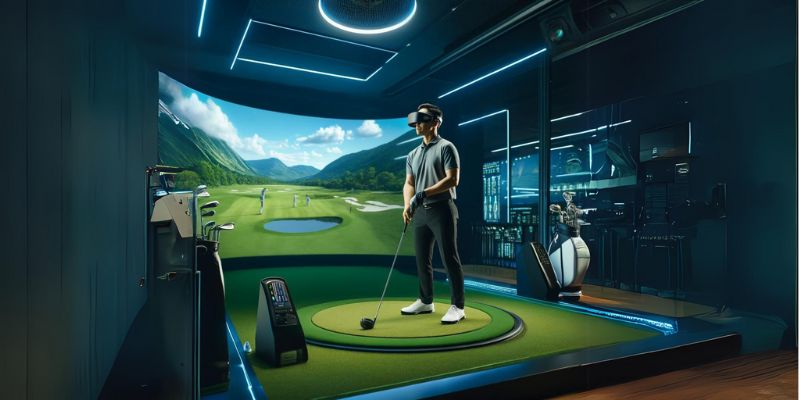 Golf Simulators Bringing the Course Home Graphic