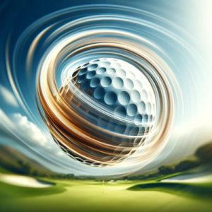 Spinning golf ball